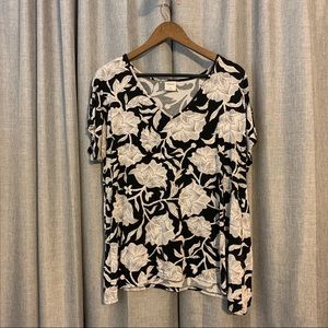 PS-S1 Black & White Short Sleeve Pajama Set